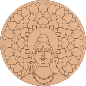 MDF bases with pre-marked image of Lord Shiva.