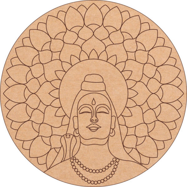 MDF bases with pre-marked image of Lord Shiva.