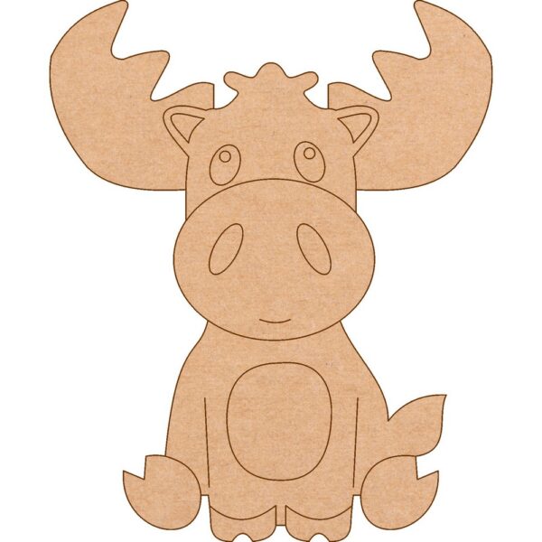 MDF moose fridge magnet with cute and colorful moose design.