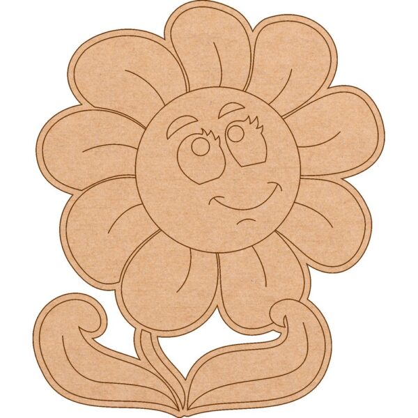 MDF sunflower fridge magnet