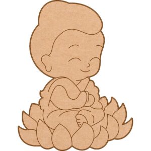 MDF Buddha fridge magnet