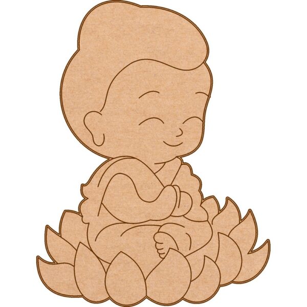 MDF Buddha fridge magnet