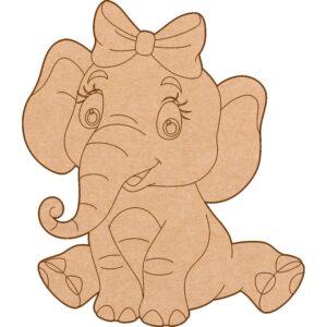 A colorful elephant fridge magnet, with the elephant's trunk curled around the edge of the magnet. The elephant is smiling and has a friendly expression. The magnet is made of a durable material that is easy to clean.