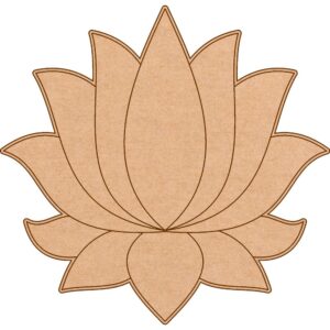 MDF lotus fridge magnet with vibrant and colorful lotus design.