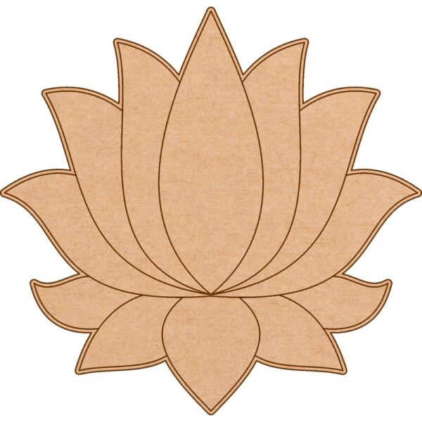 MDF lotus fridge magnet with vibrant and colorful lotus design.