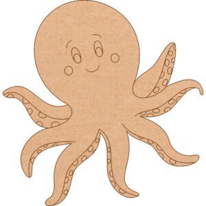 MDF octopus fridge magnet with cute and colorful octopus design.