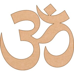 MDF Om fridge magnet with vibrant and colorful Om design.