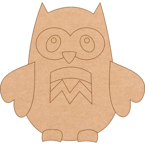 MDF owl fridge magnet with cute and colorful owl design.