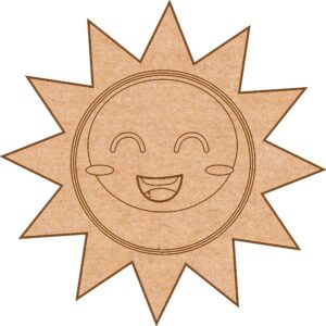 MDF sun fridge magnet - hand-painted, durable, and makes a great gift!