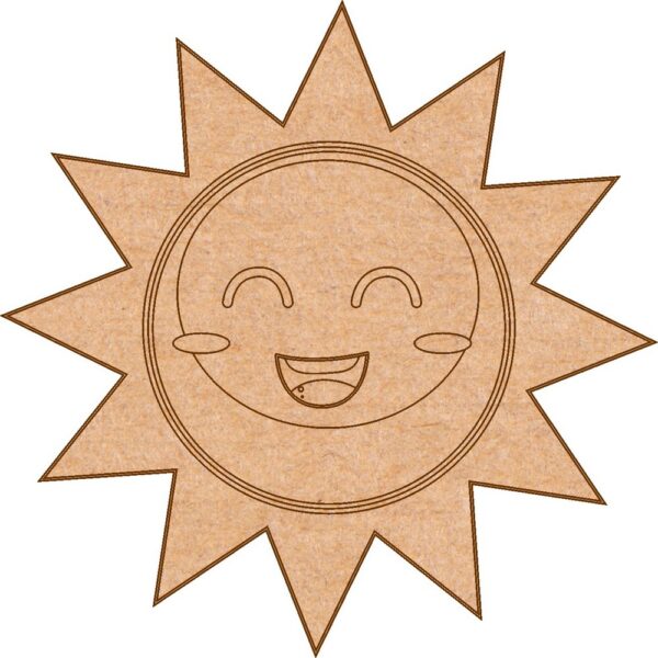 MDF sun fridge magnet - hand-painted, durable, and makes a great gift!